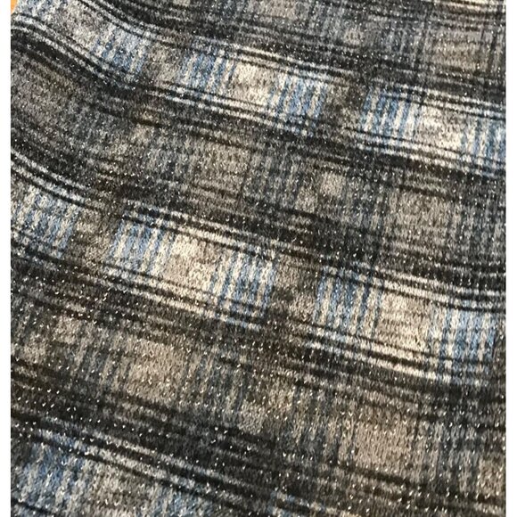 Marallis Collection Blue Grey Wht Strt Leg Pants Size L Stretchy Pockets Sparkle - Picture 11 of 11